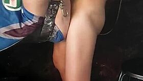 Zena, a shemale ladyboy, passionately fucks with her big monster cock in intense sessions