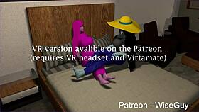 Marceline and Bubblegum engage in dildo play with POV views, VR compatible.
