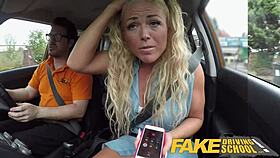 Sloppy Titwank and Backseat Blowjob with Big Tits Brit!