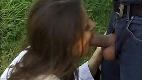 Teen fiercely fucks strangers in public spots