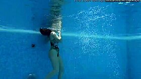 I'm Diana Rius, a horny Spanish pornstar getting nude in the outdoor pool.