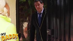 Blonde latina undergoes casting interview revealing her boobs and cock