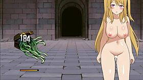 Sheila gets creampied by slime in hentai game