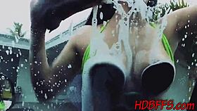 teen tongues pussy in 3way?