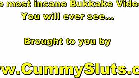 horny milf in bukkake gangbang