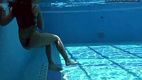 I'm Diana Rius, a horny Spanish pornstar getting nude in the outdoor pool.