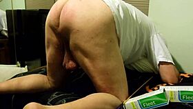 Wife punishes husband with enema and spanking!