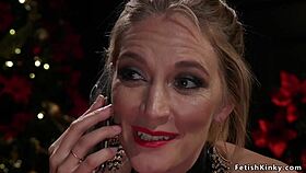 Lesbian girlfriends anal fuck submissive present! Choking and whipping in deepthroat lezdom group.