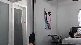 Thrilled by big tit teen stripping and masturbating intensely