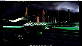 Sexy busty girl in cuffs gets fucked hard by hot shemale in milk maid episode 2!