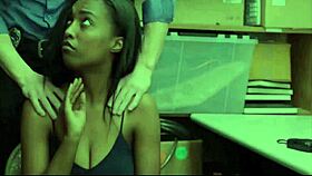 black shoplifter caught by white security guard