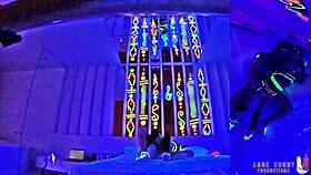 Neon Rave Goddess Anne Bonny Takes Hard Glowing Cock at Party