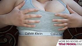 Beautiful big natural boobs tease with subtle allure