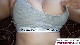 Beautiful big natural boobs tease with subtle allure