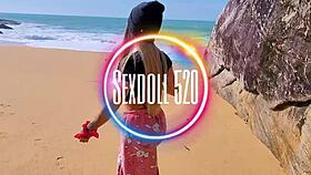 stranger filming my wet blowjob on the beach, paid with deepthroat?