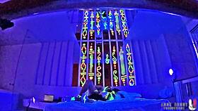 Neon Rave Goddess Anne Bonny Takes Hard Glowing Cock at Party