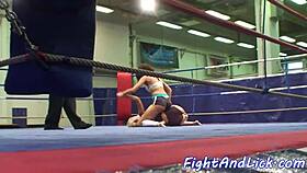 Wrestling Babes Shake Big Asses In Catfight