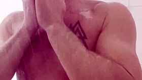 The shower time begins with bathing under the wet water, creating a relaxing narrative.