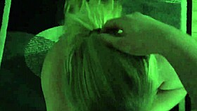 Blonde actress performs facial and blowjob scene