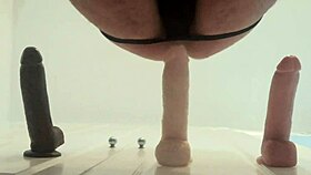 Can you handle this intense gay masturbation with dildos?