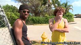 Ebony Thug Deepthroats Muscular Monster Cock