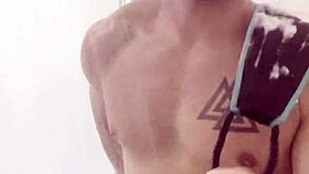 The shower time begins with bathing under the wet water, creating a relaxing narrative.