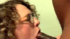 Milf Gobbling Interracial Cock Deepthroat Close Up