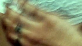 She gives a horny footjob and masturbates like a skinny Latina bitch.