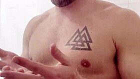 The shower time begins with bathing under the wet water, creating a relaxing narrative.