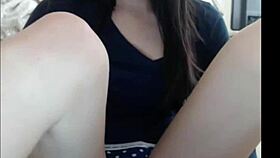 Wow, shemale grips her cock and fingers her tight asshole hard!