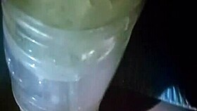 Watch me fuck this fleshlight outdoors