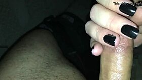 horny amateurs record blowjob with tits and handjob action