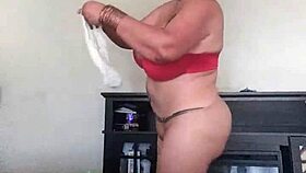 hot juicy model flaunts tangas in studio