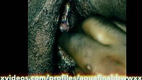ebony bbw gets wet pussy fingered and assfucked