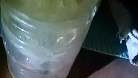 Watch me fuck this fleshlight outdoors