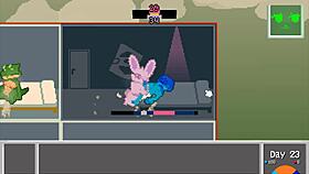 In this furry hentai episode, the bunnygirl with gigantic tits sits on my face and squirts everywhere