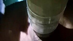 Watch me fuck this fleshlight outdoors