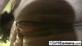 Carmen Cruise masturbates solo