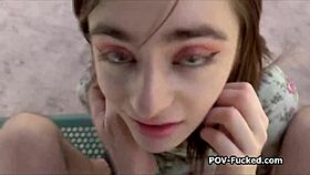 Reese Flashing And Sucking Stranger Outdoors