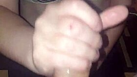 I-I can't believe I'm slipping on this condom for my wank session