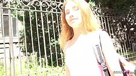 Német cserkész - cuki csaj 18+ 18+ beszél orgazmusba pickup casting dugással. Közterületi gagginggel.