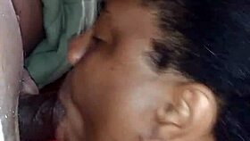 Wife delivers early morning blowjob to fat husband