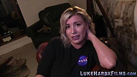 watch this blonde titfucking luke hardy with her big tits on his monster cock?