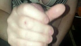 I-I can't believe I'm slipping on this condom for my wank session