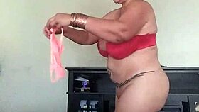 hot juicy model flaunts tangas in studio