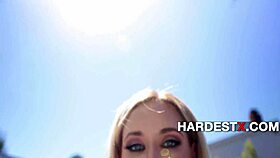 Moist maiden Savannah Bond sucks big tits 😘