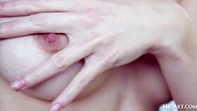 Mia sollis enjoys a relaxing sun bath