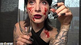 psycho lou nesbit and lia louise give DIRTY femdom JERK OFF instructions