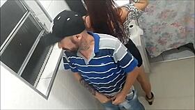 Man, this stranger bangs a teen in a bar bathroom! 😲