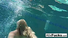 Alix Lynx and Cherie DeVille lick each other's big tits and asses